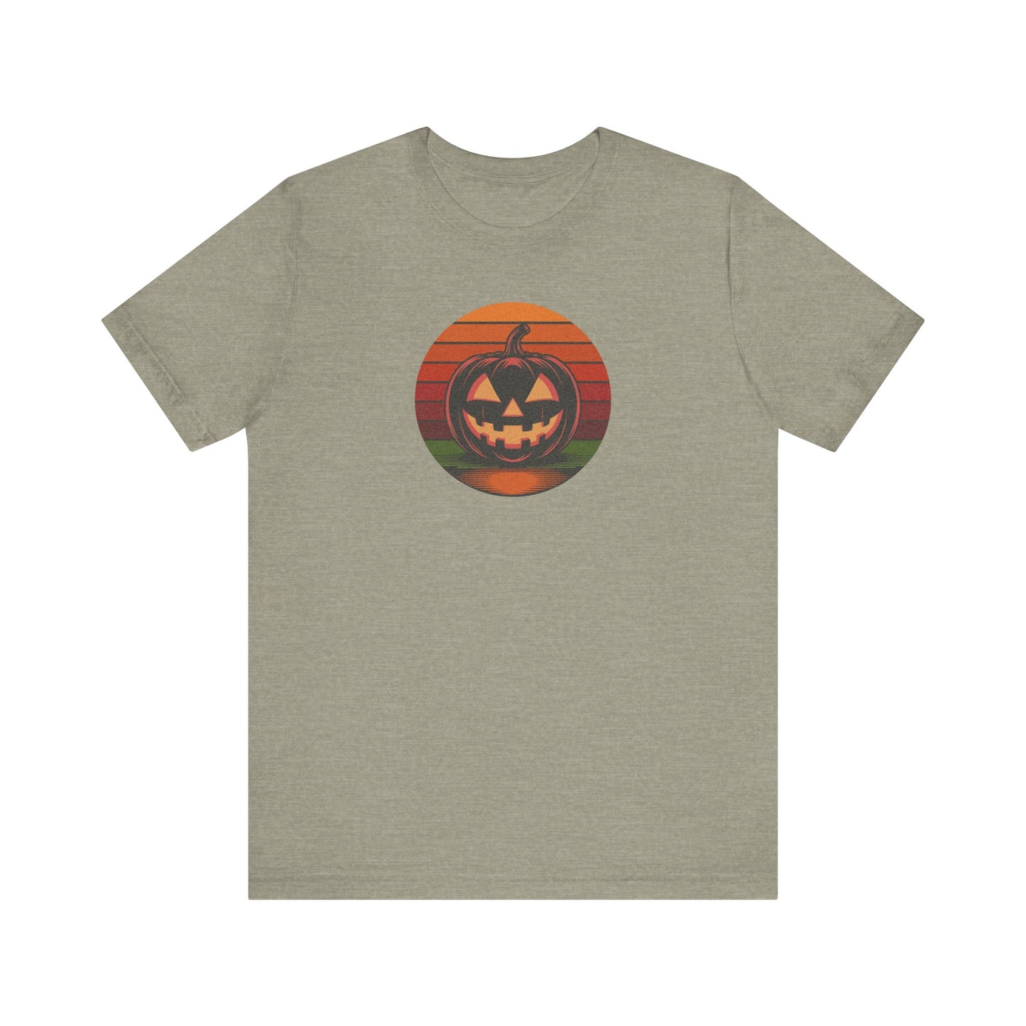 Retro Jack: Bold Grin — Halloween Sunset Tee (Light)