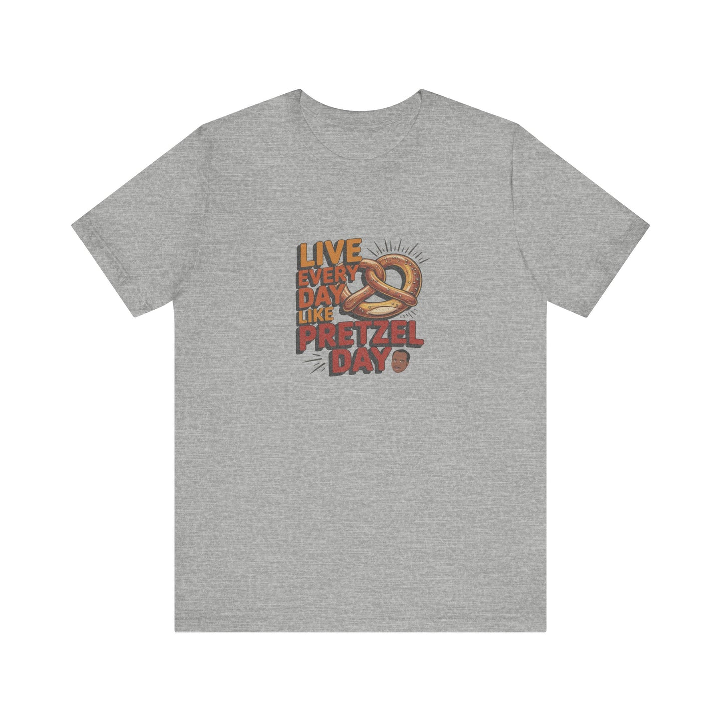 Live Every Day Like Pretzel Day — Stanley Hudson Retro Tee (Light)