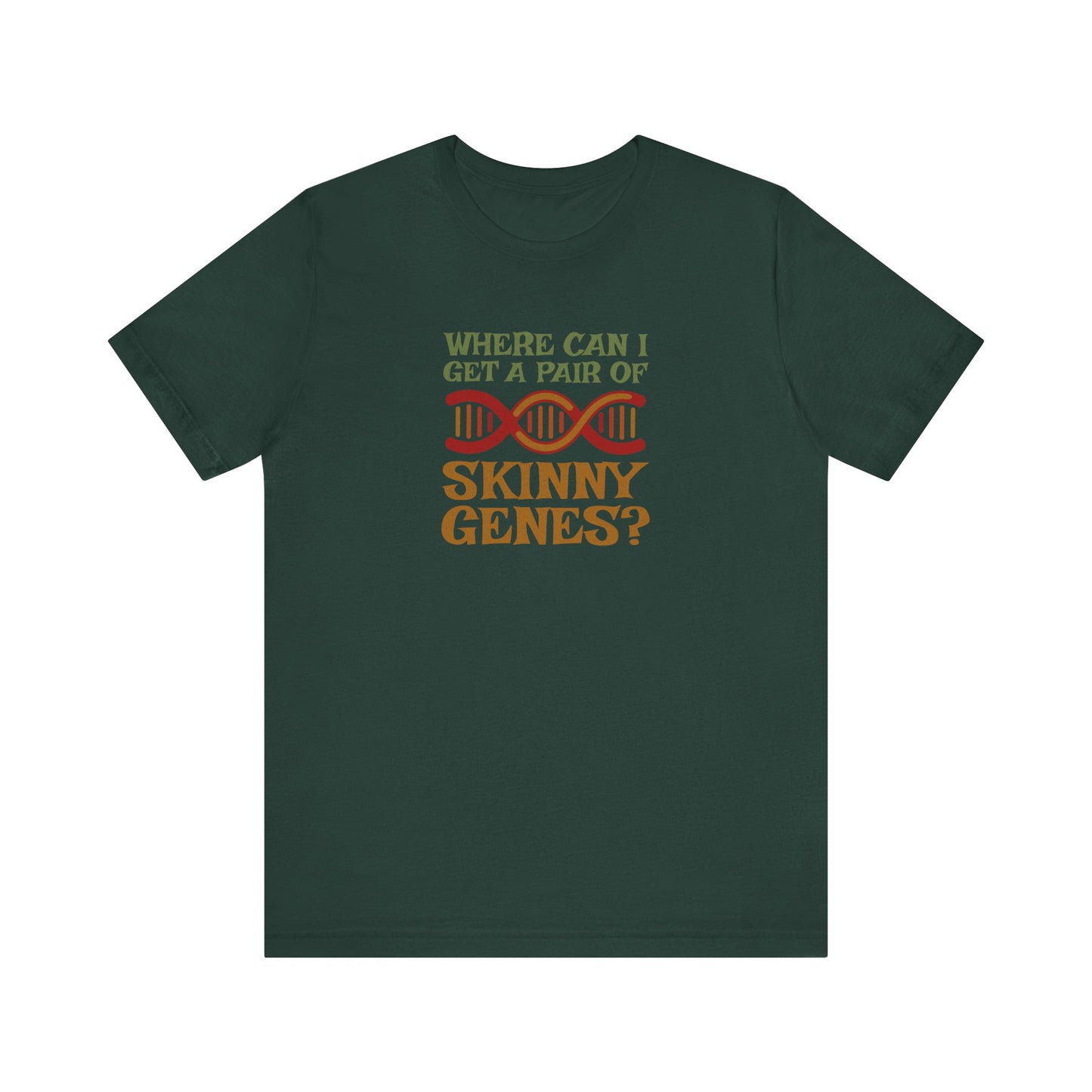 Pair of Skinny Genes (Colorful) — Retro Graphic Tee (Dark)