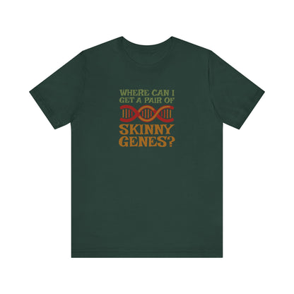 Pair of Skinny Genes (Colorful) — Retro Graphic Tee (Dark)