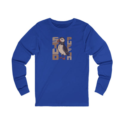 Stud Puffin, Licensed to Chill – Spy-Bird Retro Long Sleeve (Dark)