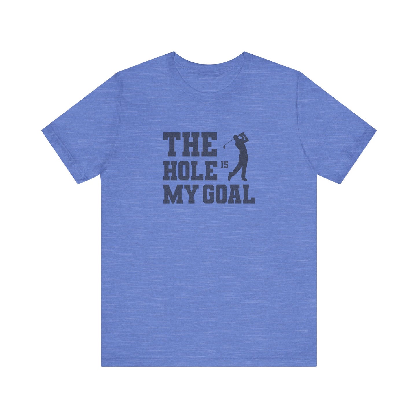 The Hole Is My Goal — Golf Silhouette Retro Tee (Light)