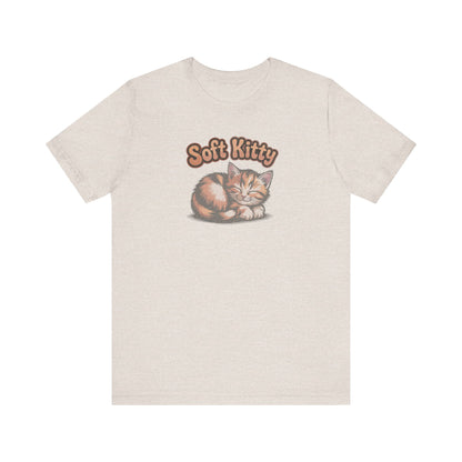 Soft Kitty Sick-Day Lullaby — Big Bang Theory Retro Tee (Light)
