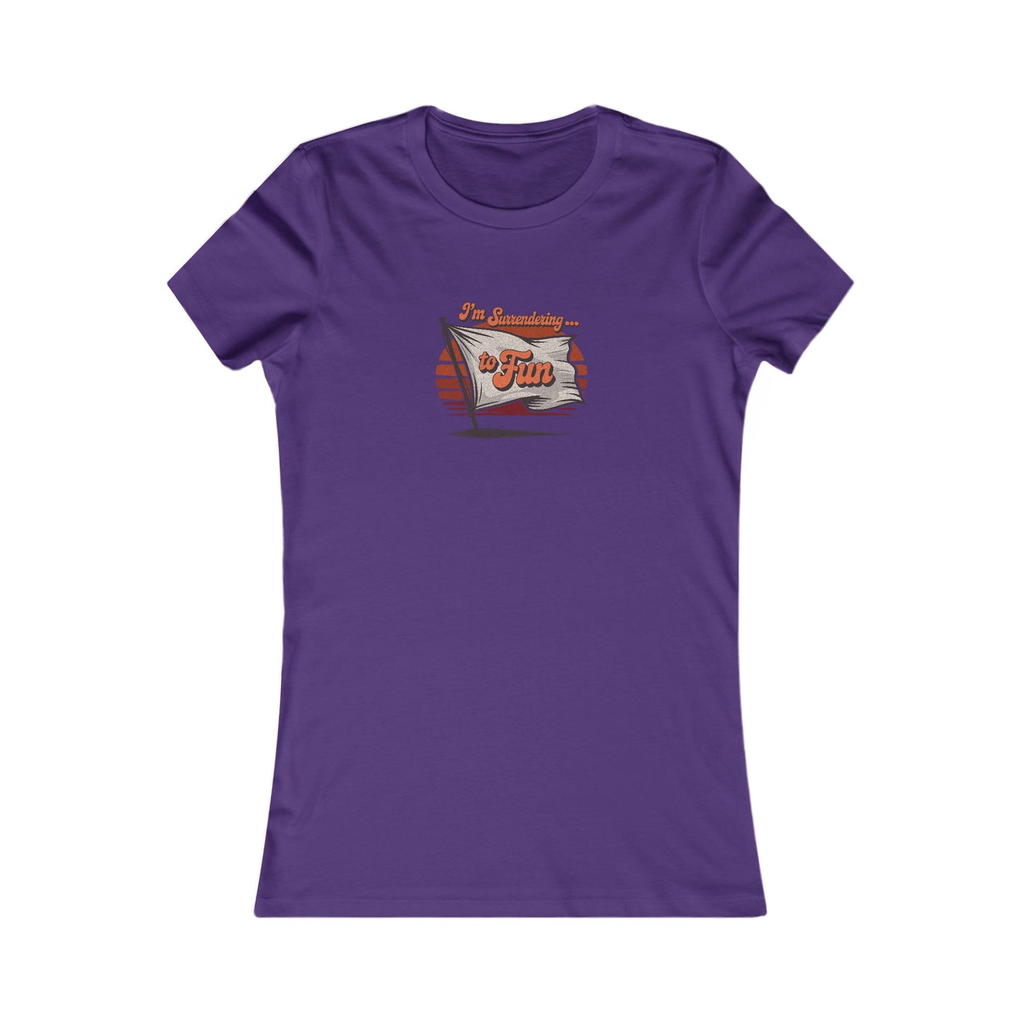 I'm Surrendering to Fun — Fun with Flags Retro Women's Tee (Dark)