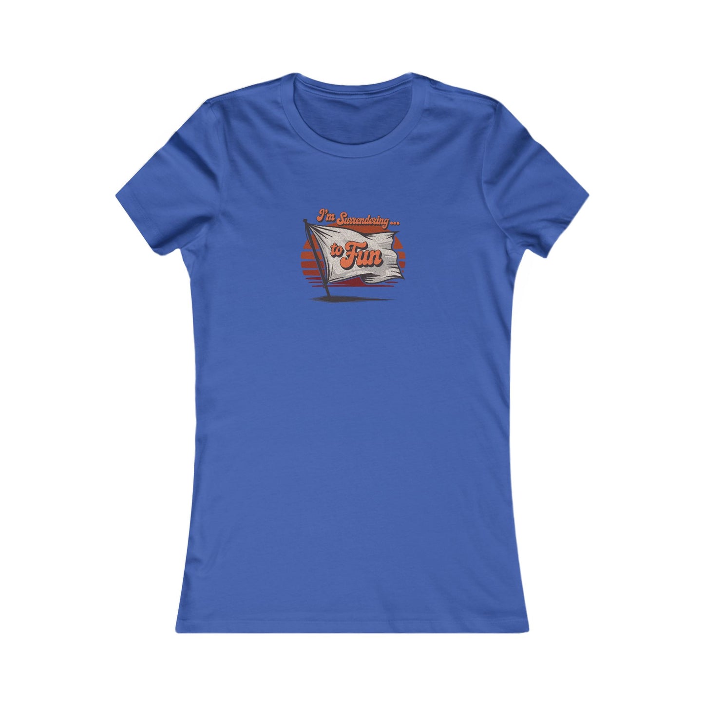 I'm Surrendering to Fun — Fun with Flags Retro Women's Tee (Dark)
