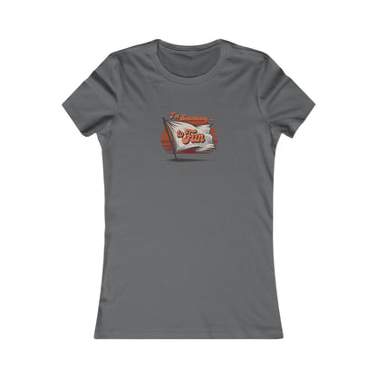I'm Surrendering to Fun — Fun with Flags Retro Women's Tee (Dark)