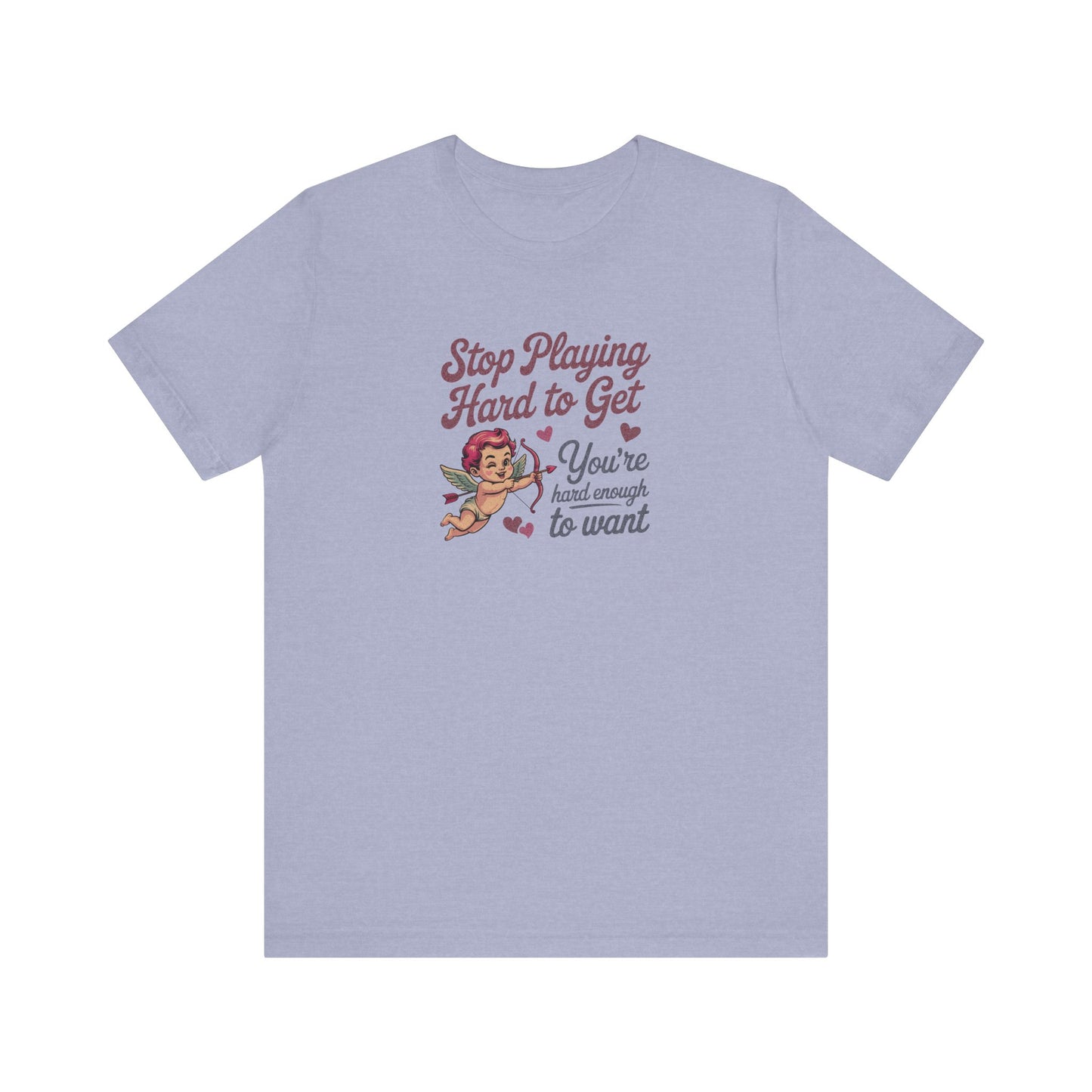 Stop Playing Hard to Get — Retro Cupid Tee (Light)