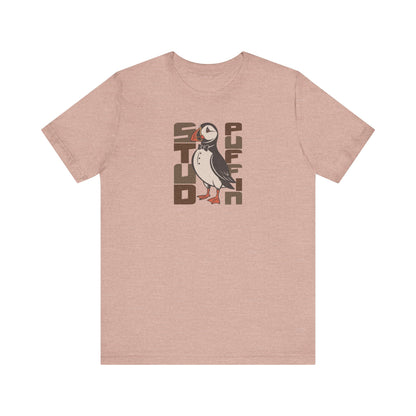 Stud Puffin, Licensed to Chill – Spy-Bird Retro Tee (Light)