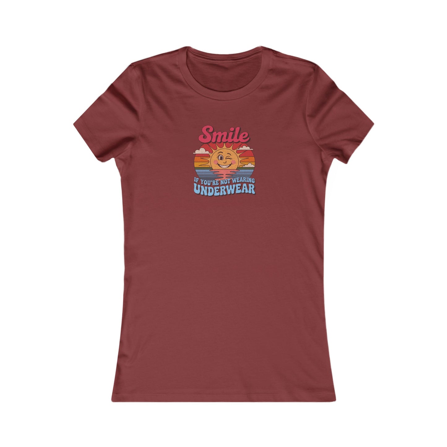 Smile If You’re Not Wearing Underwear — Retro Women's Tee (Dark)