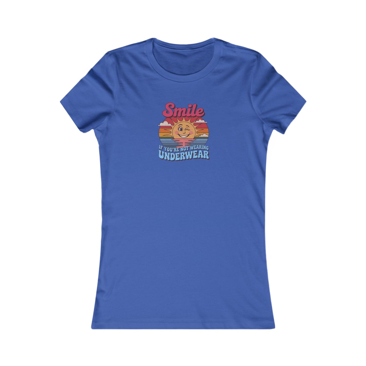Smile If You’re Not Wearing Underwear — Retro Women's Tee (Dark)