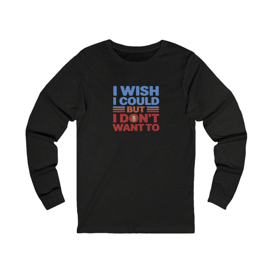I Wish I Could, But I Don't Want To — Phoebe Buffay Retro Long Sleeve (Dark)