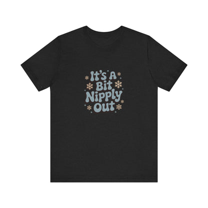 It's a Bit Nipply Out — Christmas Vacation Retro Tee (Dark)