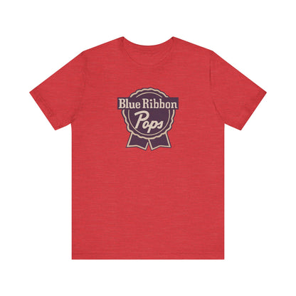 Blue Ribbon Pops Shirt — Funny Dad Gift, Retro Beer Dad Tee