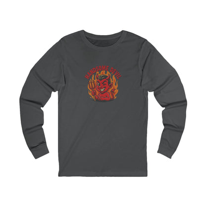 Handsome Devil — Fiery Retro Halloween Long Sleeve (Dark)