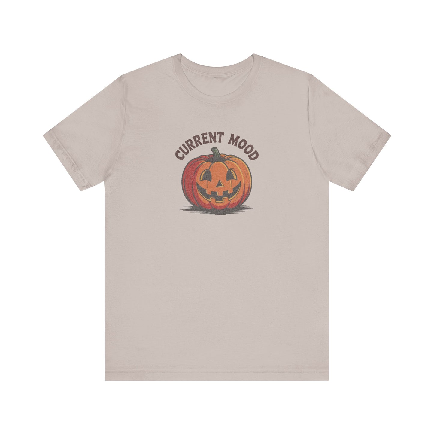 Current Mood (Classic Pumpkin) — Retro Halloween Tee (Light)