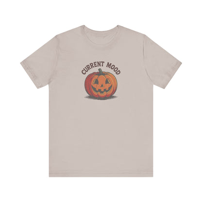 Current Mood (Classic Pumpkin) — Retro Halloween Tee (Light)