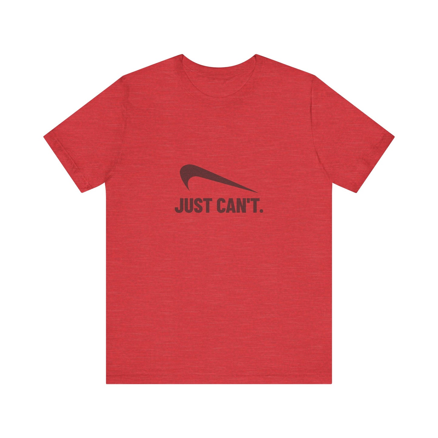 Just Can’t Athletic Parody — Retro Workout Tee (Light)
