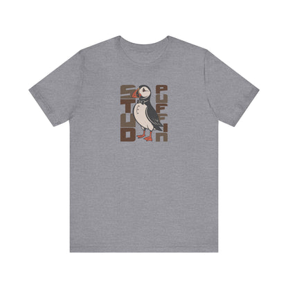 Stud Puffin, Licensed to Chill – Spy-Bird Retro Tee (Light)