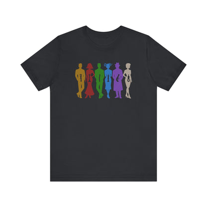 The Usual Suspects, Properly Armed — Clue Retro Tee (Dark)
