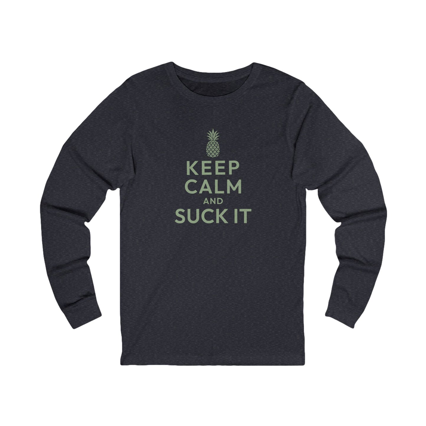 Keep Calm and Suck It — Psych Retro Long Sleeve (Dark)