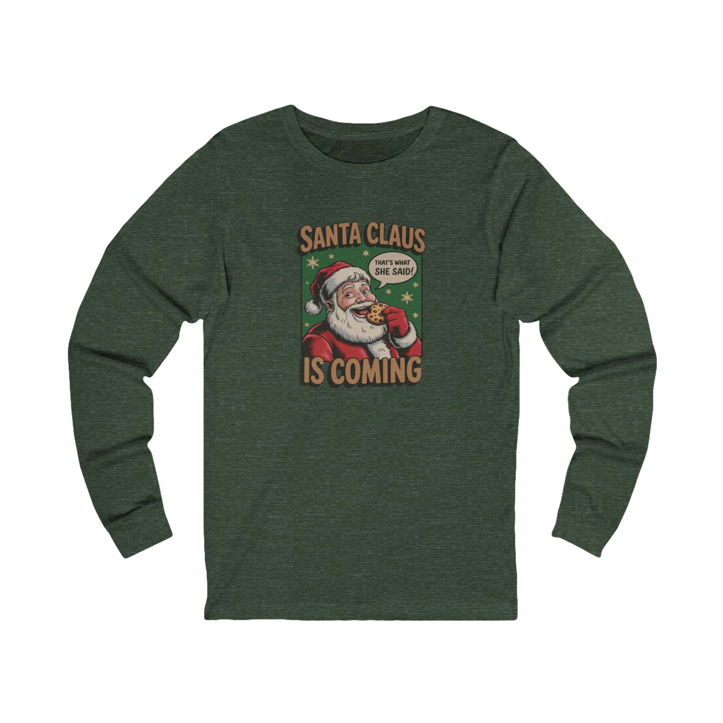 Santa Claus is Coming — Vintage Christmas Long Sleeve (Dark)