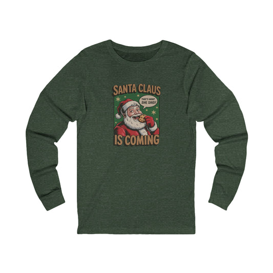 Santa Claus is Coming — Vintage Christmas Long Sleeve (Dark)