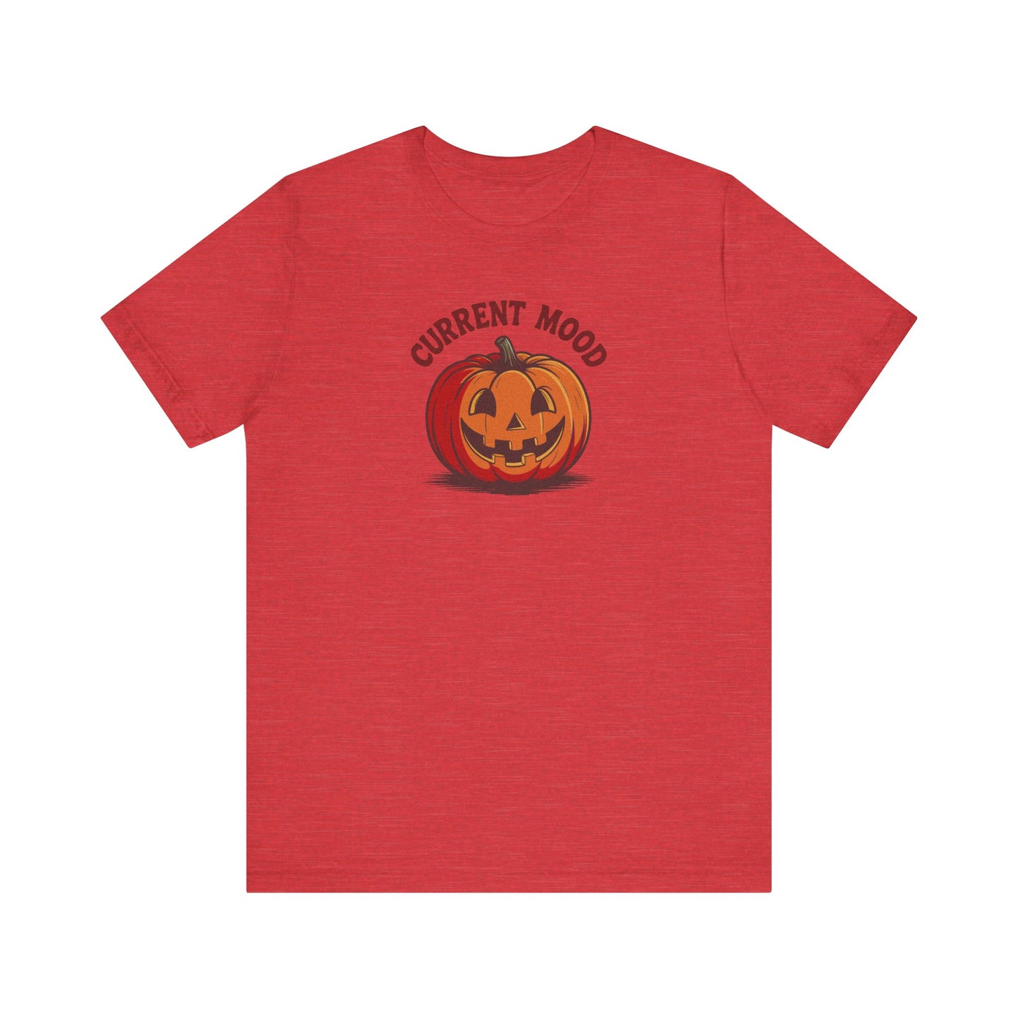 Current Mood (Classic Pumpkin) — Retro Halloween Tee (Light)