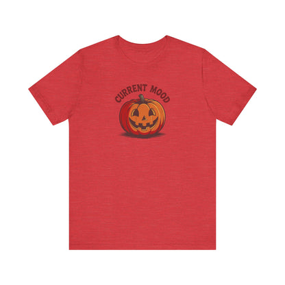 Current Mood (Classic Pumpkin) — Retro Halloween Tee (Light)