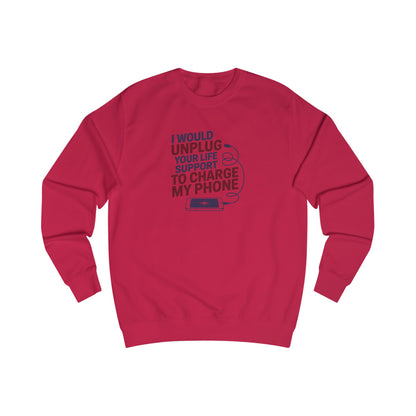 Your Life Support < Charging My Phone — Retro Sweatshirt (Light)