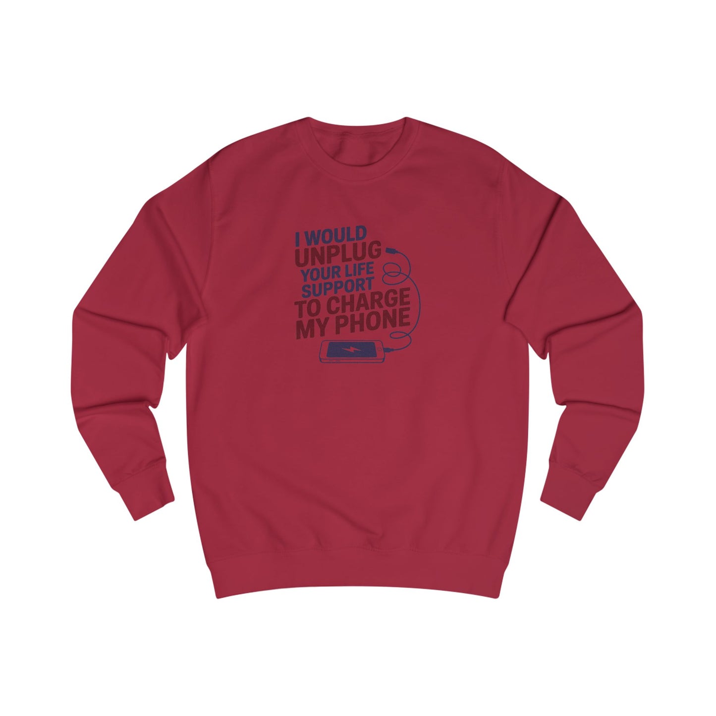 Your Life Support < Charging My Phone — Retro Sweatshirt (Light)