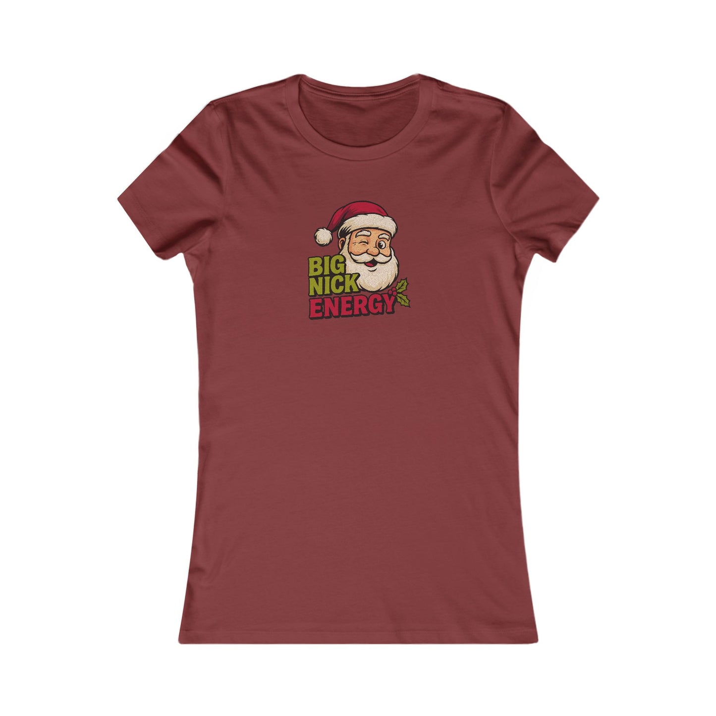 Big Nick Energy — Retro Santa Christmas Women's Tee (Dark)