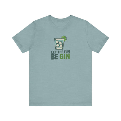 Party Starter: Let the Fun Be Gin – Cocktail Retro Tee (Light)
