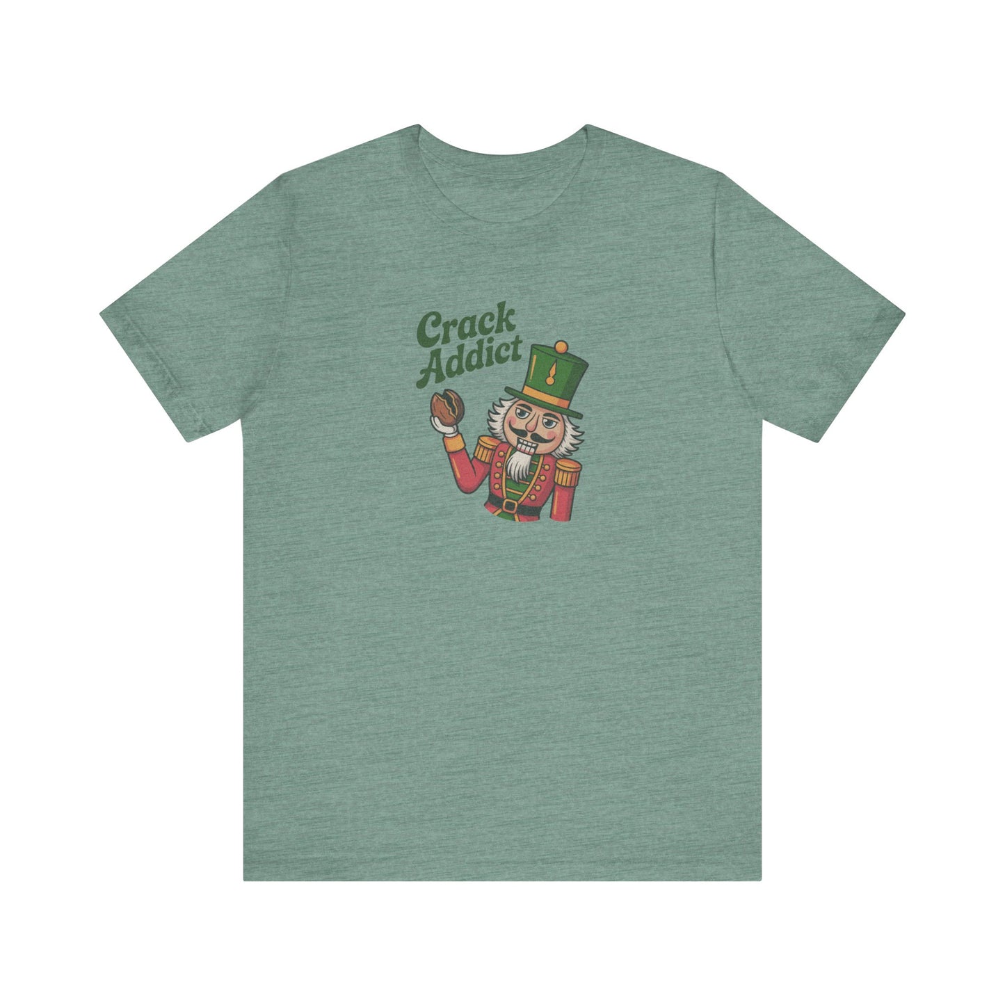 Crack Addict Nutcracker — Vintage Christmas Retro Tee (Light)