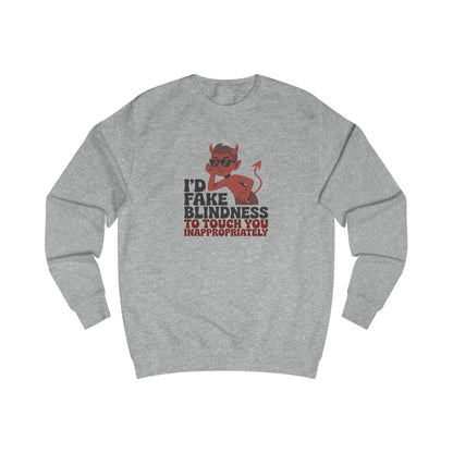 Fake Blindness? The Devil Made Me Do It! — Retro Sweatshirt (Light)