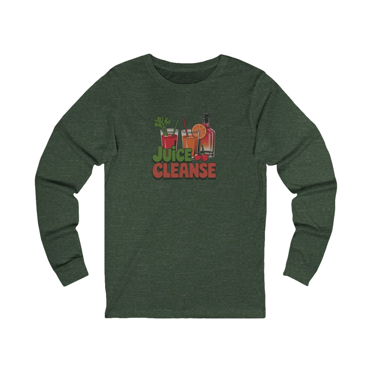 Juice Cleanse Liquid Diet — Boozy Brunch Retro Long Sleeve (Dark)