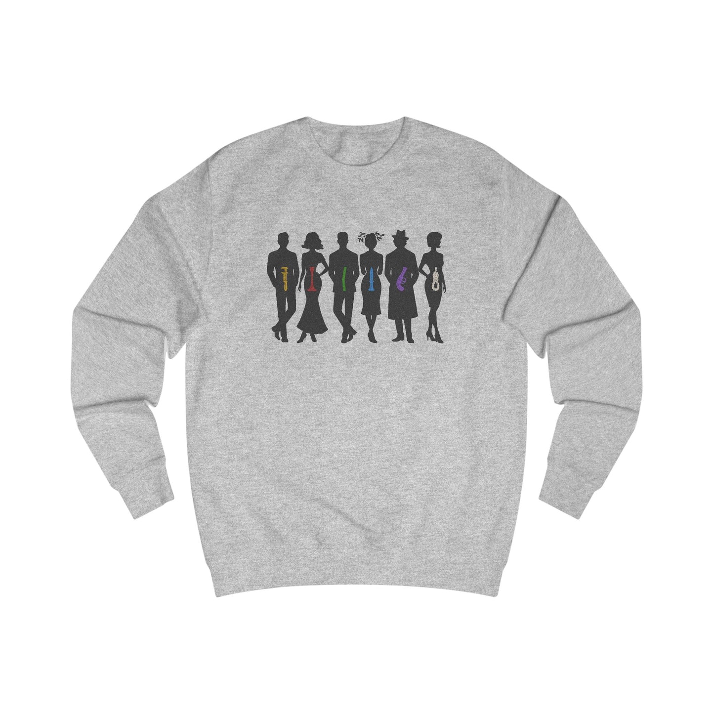The Usual Suspects, Properly Armed — Clue Retro Sweatshirt (Light)