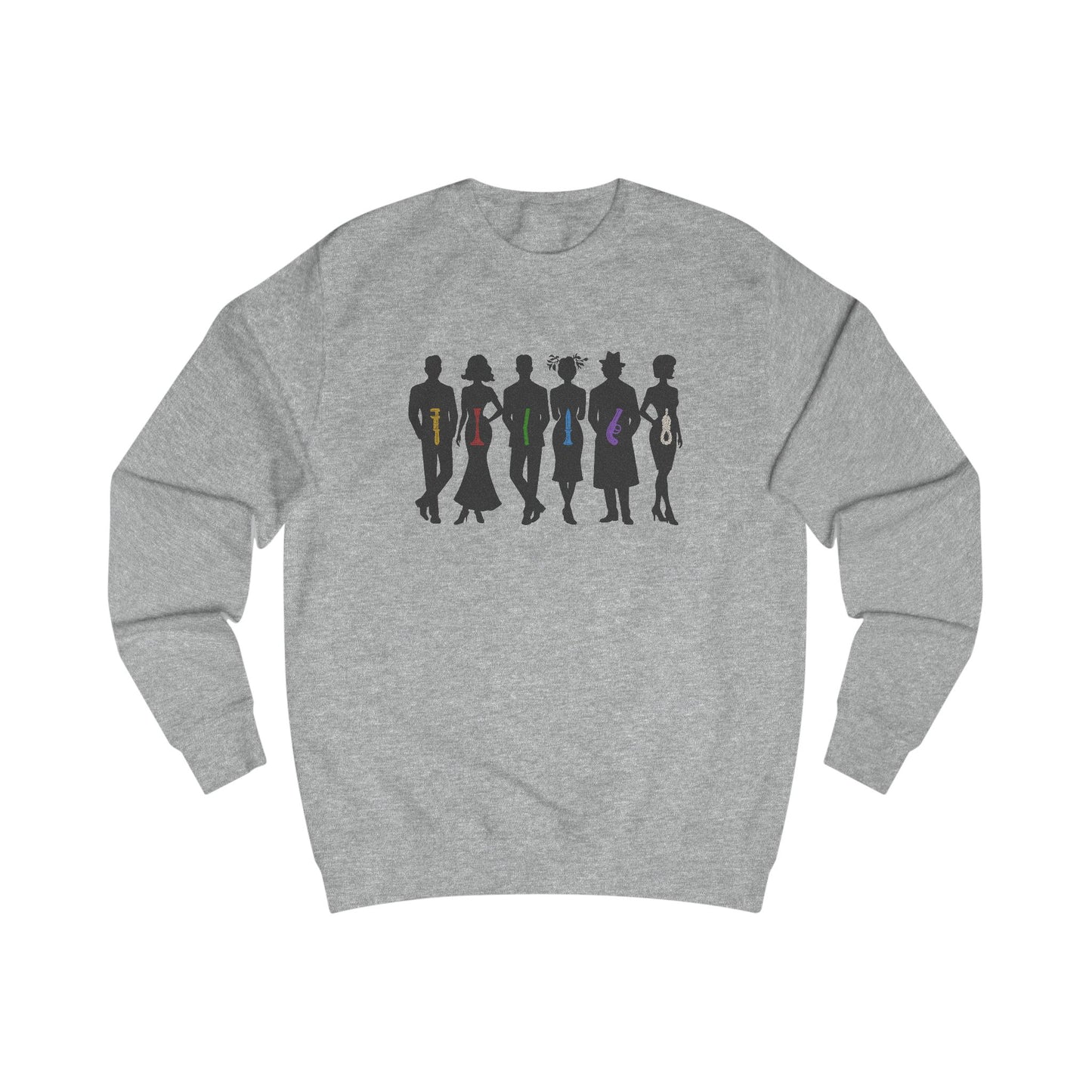 The Usual Suspects, Properly Armed — Clue Retro Sweatshirt (Light)