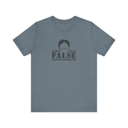 Dwight Schrute FALSE —  The Office-Inspired Retro Tee (Light)
