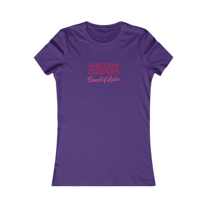 Sheldon Cooper’s Council of Ladies — TBBT Retro Women's Tee (Dark)