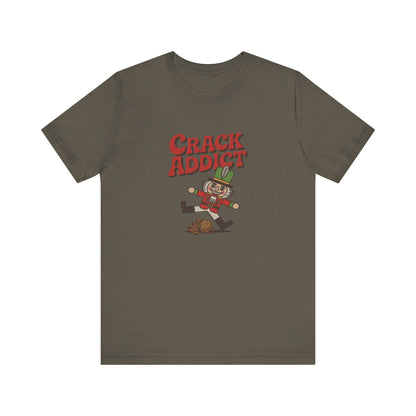 Crack Addict Nutcracker (Unhinged Remix) — Retro Tee (Dark)