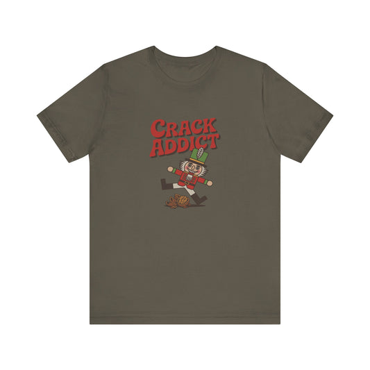 Crack Addict Nutcracker (Unhinged Remix) — Retro Tee (Dark)