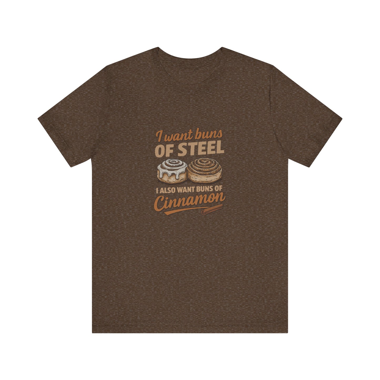 Buns of Steel (and Cinnamon) — Workout Retro Tee (Dark)