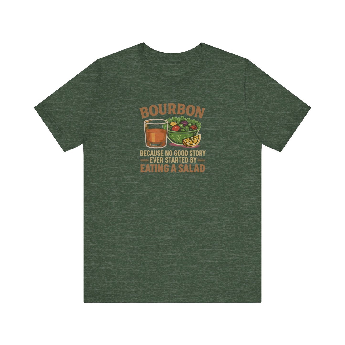 Bourbon > Eating a Salad — Retro Graphic Tee (Dark)