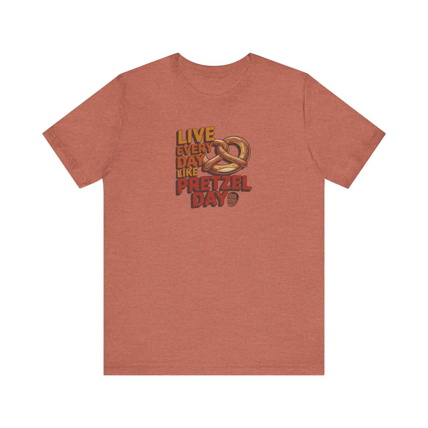 Live Every Day Like Pretzel Day — Stanley Hudson Retro Tee (Light)