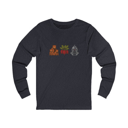 Bears, Beets, Battlestar (Icons) — Retro Long Sleeve (Dark)