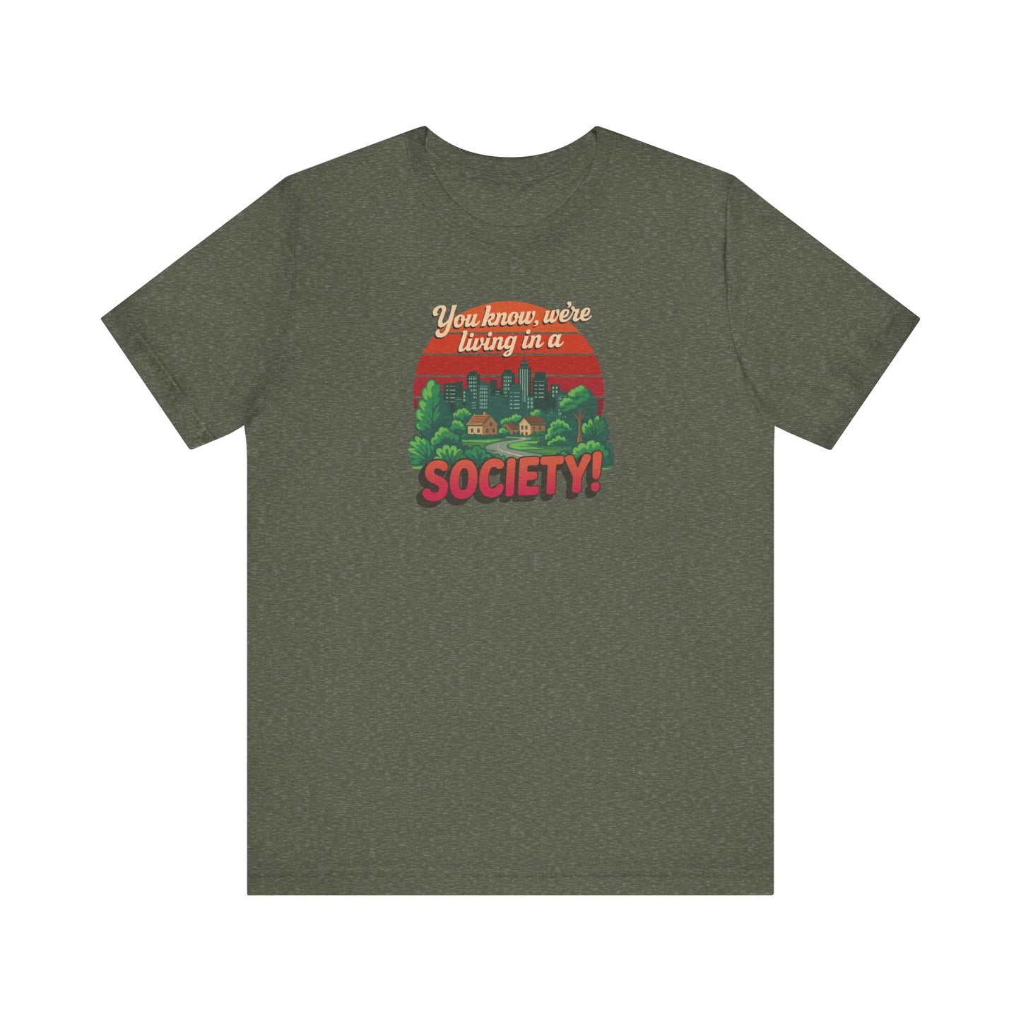 We’re Living in a Society! — Seinfeld Retro Tee (Dark)
