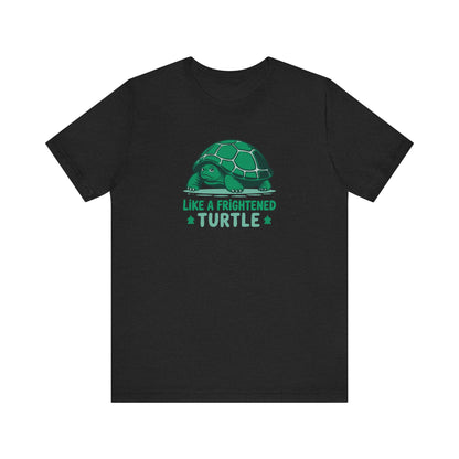Like a Frightened Turtle — George Costanza Shrinkage Retro Tee (Dark)