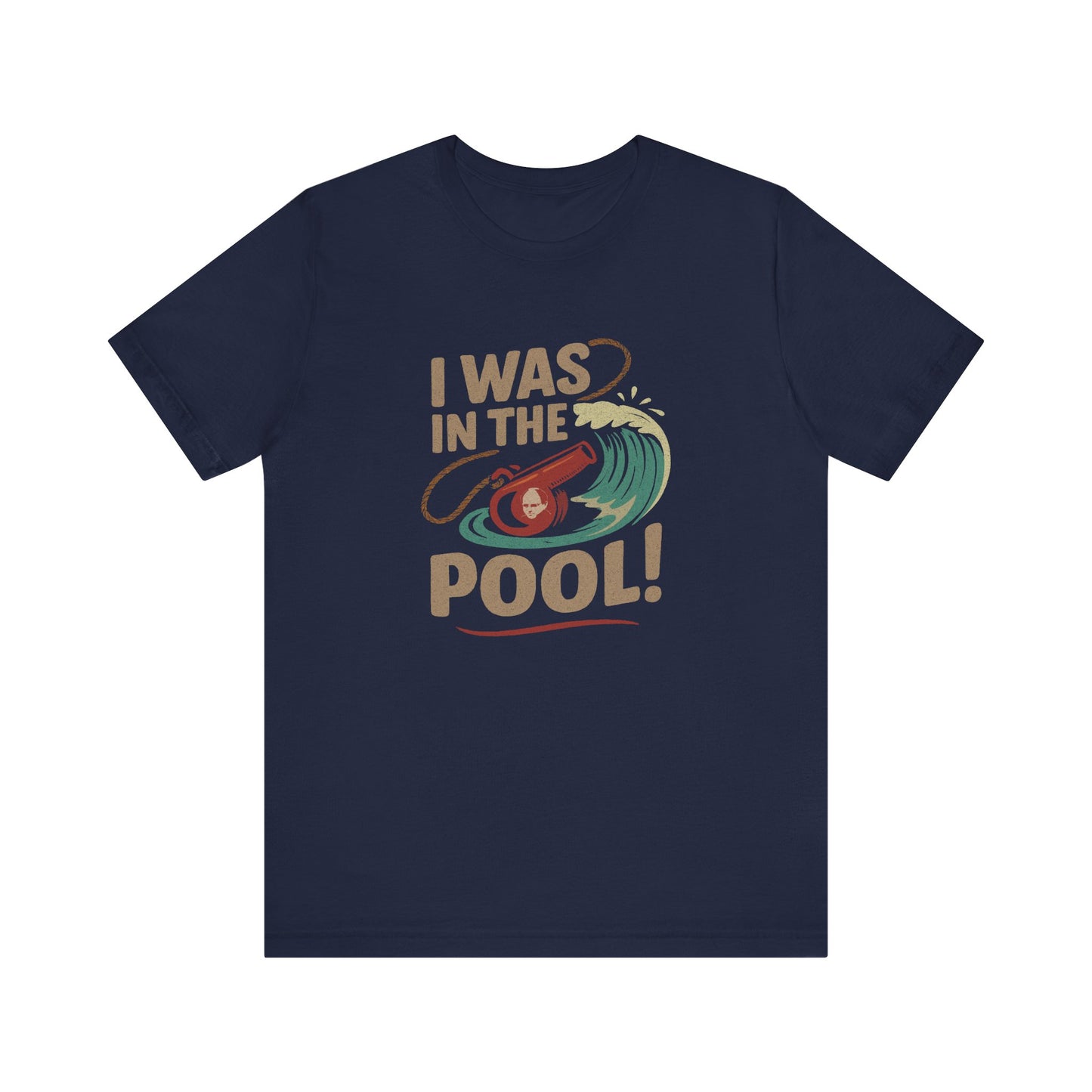 I Was in the Pool! — George Costanza Shrinkage Retro Tee (Dark)