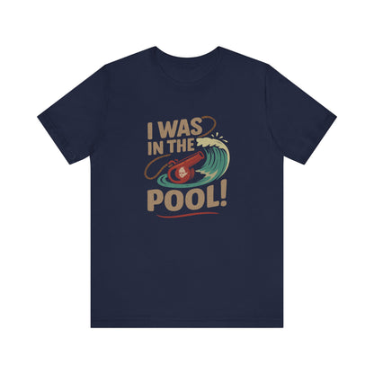 I Was in the Pool! — George Costanza Shrinkage Retro Tee (Dark)