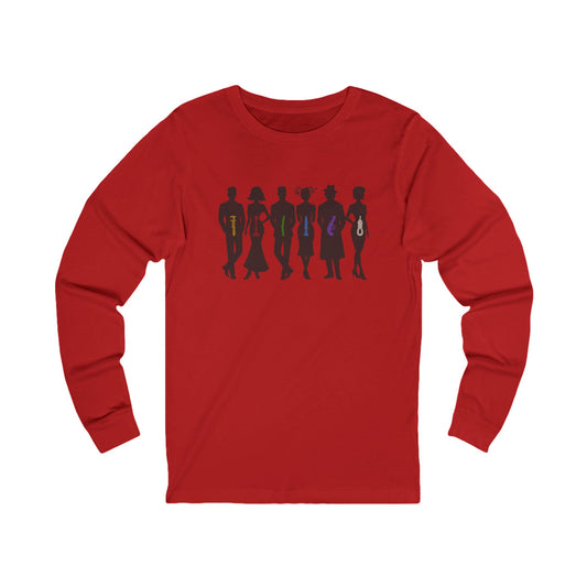 The Usual Suspects, Properly Armed — Clue Retro Long Sleeve (Light)